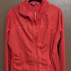 Eddie Bauer Women's Red Hooded Sweatshirt